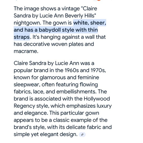 Vintage Claire Sandra by Lucie Ann Beverly Hills Ivory Ethereal Slip Dress XS - Picture 7 of 11